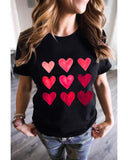 Azura Exchange Heart Graphic Tee for Valentines Day - L