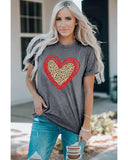 Azura Exchange Leopard Heart Graphic T-shirt - L