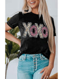 Azura Exchange Leopard Letter Print T Shirt - M