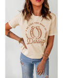 Azura Exchange Darling Letter Graphic Print T-Shirt - 2XL