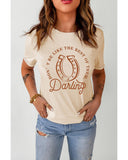 Azura Exchange Darling Letter Graphic Print T-Shirt - L