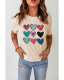 Azura Exchange Valentines Multi Pattern Heart Print T-Shirt - 2XL