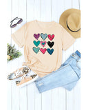 Azura Exchange Valentines Multi Pattern Heart Print T-Shirt - 2XL