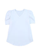 Azura Exchange V-Neck Puff Sleeve T-Shirt - XL