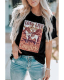 Azura Exchange LONG LIVE Cowgirls Graphic Print T-Shirt - L