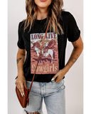 Azura Exchange LONG LIVE Cowgirls Graphic Print T-Shirt - L