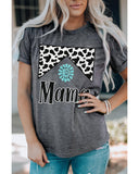 Azura Exchange Leopard Turquoise Bead Mama Graphic T-shirt - 2XL