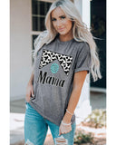 Azura Exchange Leopard Turquoise Bead Mama Graphic T-shirt - 2XL