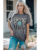 Azura Exchange Leopard Turquoise Bead Mama Graphic T-shirt - 2XL