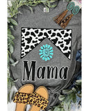 Azura Exchange Leopard Turquoise Bead Mama Graphic T-shirt - S