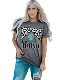 Azura Exchange Leopard Turquoise Bead Mama Graphic T-shirt - XL