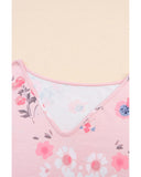 Cheeky X by Azura Exchange Floral Print V Neck T-shirt - S