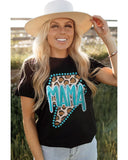 Azura Exchange MAMA Leopard Lightening Graphic Tee - S