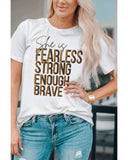 Azura Exchange FEARLESS STRONG ENOUGH BRAVE Graphic Tee - XL