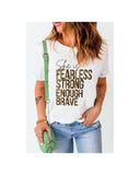 Azura Exchange FEARLESS STRONG ENOUGH BRAVE Graphic Tee - XL