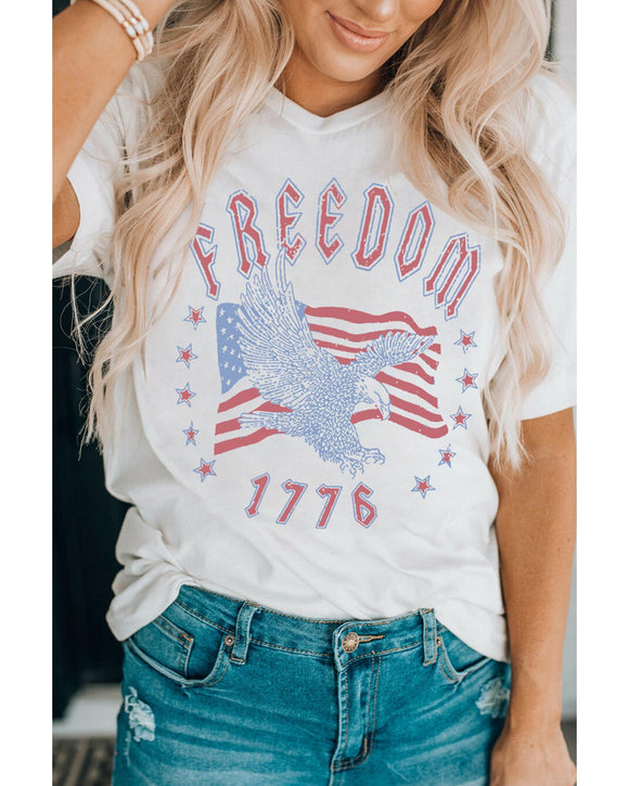 Azura Exchange Eagle Flag Print 1776 Graphic Tee - L