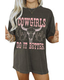 Azura Exchange COWGIRLS DO IT BETTER Graphic Print Oversized T Shirt - L