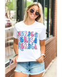 Azura Exchange Graphic Tee with MERICA Flag Element - L