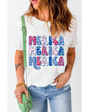 Azura Exchange Graphic Tee with MERICA Flag Element - L