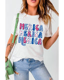 Azura Exchange Graphic Tee with MERICA Flag Element - L