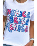 Azura Exchange Graphic Tee with MERICA Flag Element - L