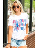 Azura Exchange Graphic Tee with MERICA Flag Element - L