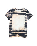 Azura Exchange Tie Dye Stripe Print Bleached T-Shirt - M