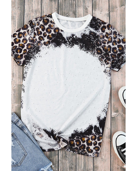 Azura Exchange Animal Print Bleached T-Shirt - M