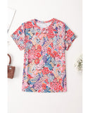 Azura Exchange Floral Print Slim Fit T-Shirt - L