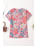 Azura Exchange Floral Print Slim Fit T-Shirt - L