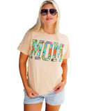 Azura Exchange Floral Letter Print T Shirt - L