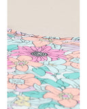 Azura Exchange Bohemian Flower Print Flowy Short Sleeve Top - S