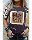 Azura Exchange Leopard Graphic Crew Neck Tee - M