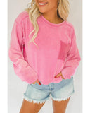 Azura Exchange Lace Patch Pocket Long Sleeve T-shirt - M