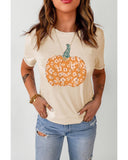 Azura Exchange Floral Pumpkin Graphic Tee - S