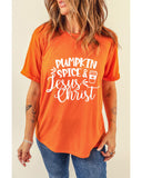 Azura Exchange PUMPKIN SPICE & Jesus Christ Graphic T-shirt - S