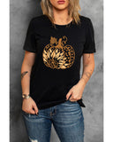 Azura Exchange Halloween Sunflower Pumpkin Graphic Tee - S