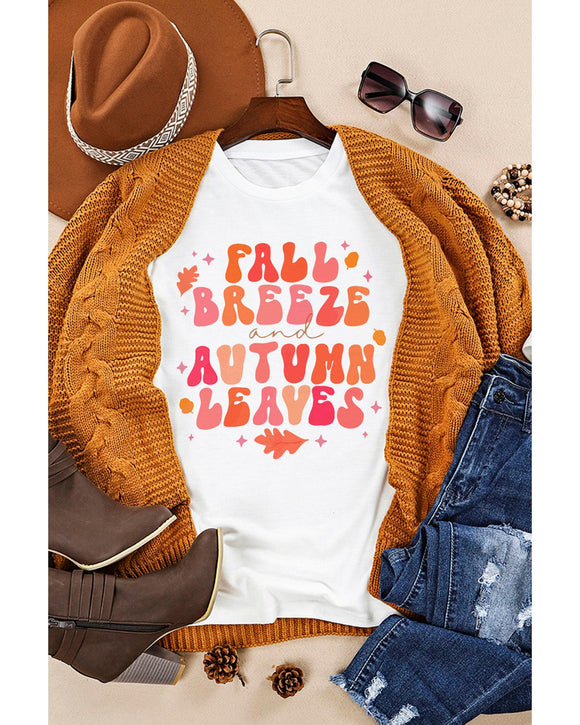 Azura Exchange Graphic Tee with Fall Breeze and Autumn Leaves Design - 2XL