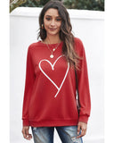 Azura Exchange Heart Graphic Sweatshirt - L