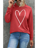 Azura Exchange Heart Graphic Sweatshirt - L