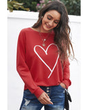 Azura Exchange Heart Graphic Sweatshirt - M