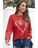 Azura Exchange Heart Graphic Sweatshirt - M