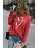 Azura Exchange Heart Graphic Sweatshirt - M