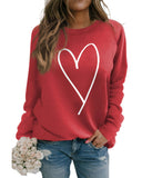 Azura Exchange Heart Graphic Sweatshirt - M