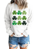 Azura Exchange Clover Print Long Sleeve Sweatshirt - XL