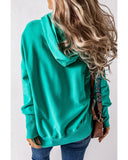 Cheeky X by Azura Exchange Batwing Sleeve Pocketed Henley Hoodie - 2XL