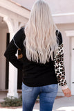 Azura Exchange Leopard Patchwork Hooded Sweatshirt - L