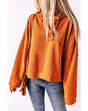 Azura Exchange Buttoned Hoodie with Patchwork Trim - 2XL