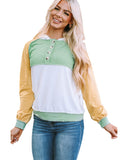 Azura Exchange Button Accent Colorblock Hoodie - S