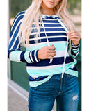 Azura Exchange Striped Drawstring Hoodie - 2XL